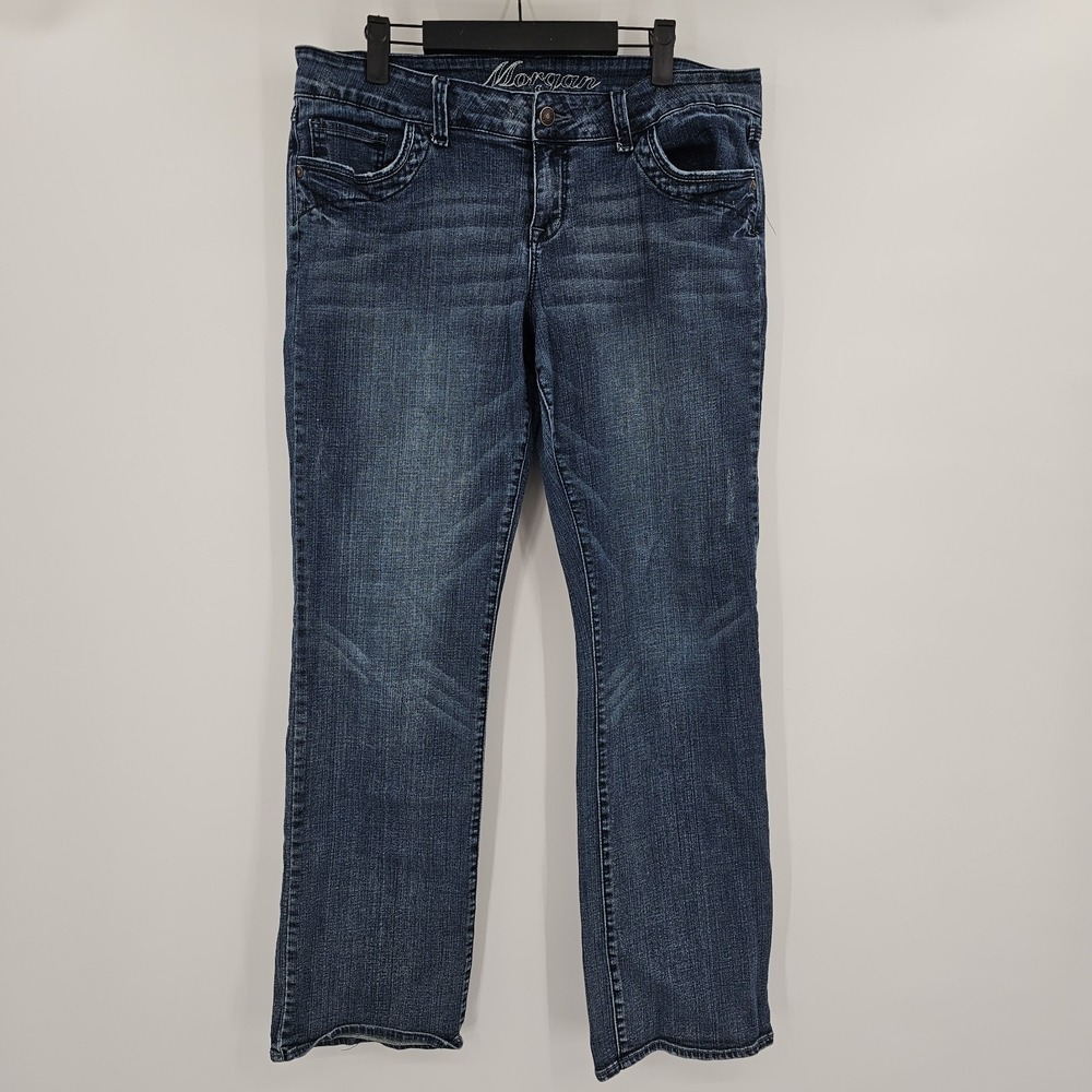 Vintage dELiA*s‎ MORGAN Jeans Size 15/16R Bootcut Embroidered Medium Wash Y2K